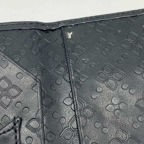 ☘️5 for $40☘️ BCBGMAXAZRIA Black Fold-over Card Holder with Luggage Tag NWT - Picture 4 of 12